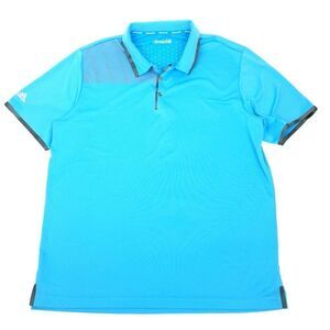 Adidas Climachill Short Sleeve Active Mesh Golf Polo Shirt Bright Blue Mens 2XL